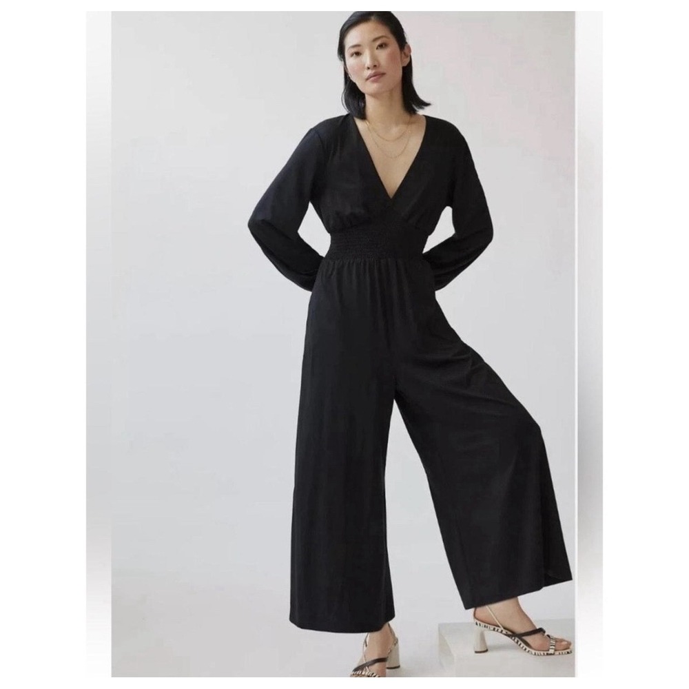 Anthropologie Hutch V-Neck Wide-Leg Jumpsuit, Size M